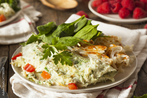 Healthy Spinach Egg White Omelette