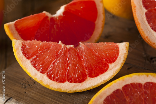 Healthy Organic Red Ruby Grapefruit