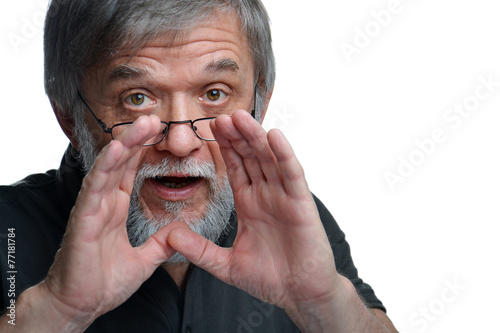 Foto Mann ruft