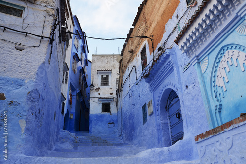 Morocco. Blue medina of Chefchaouen city photo