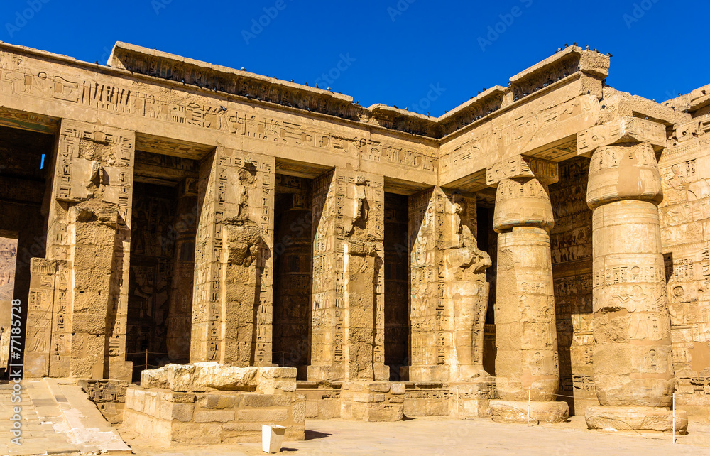 Mortuary Temple of Ramses III. near Luxor in Egypt