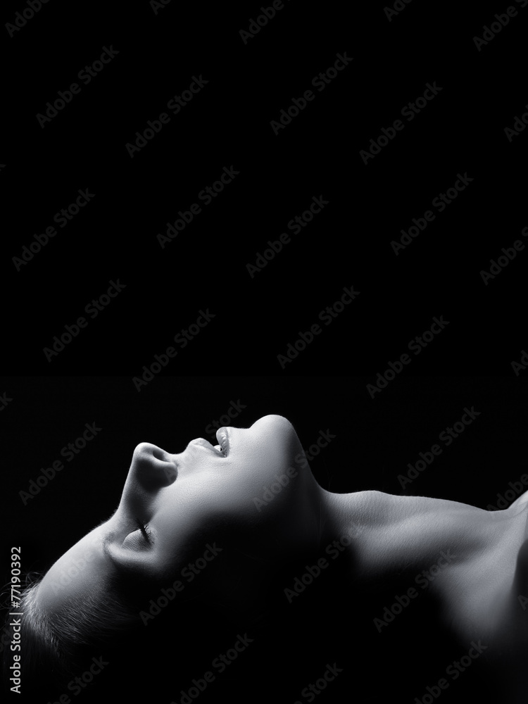 Obraz premium sleeping woman profile