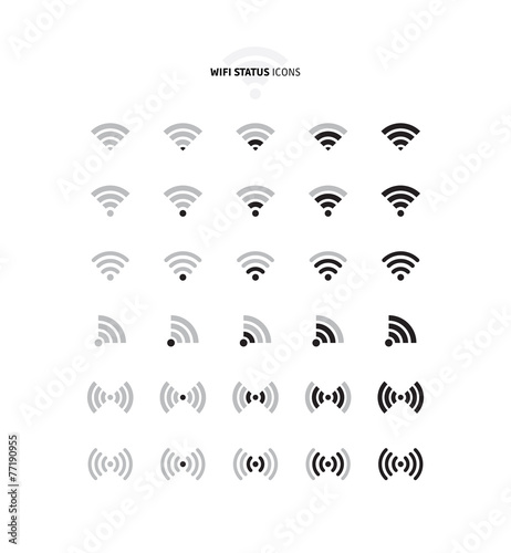 Wifi Status Icons Set