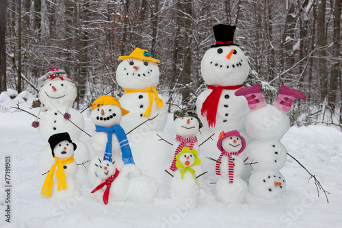 Snowman family