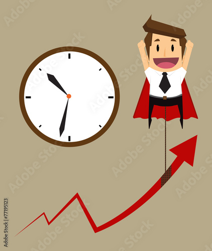 crisis problems with businessman that helps statistics
