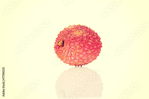 Fototapeta Naklejka Na Ścianę i Meble -  One separated lychee fruit.