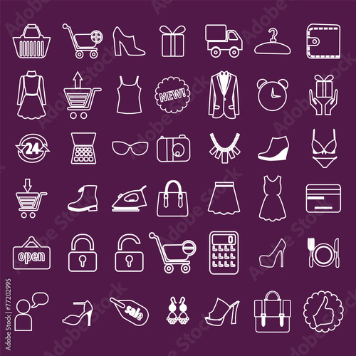 Shopping and Retail related icons set