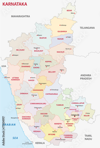 karnataka district map