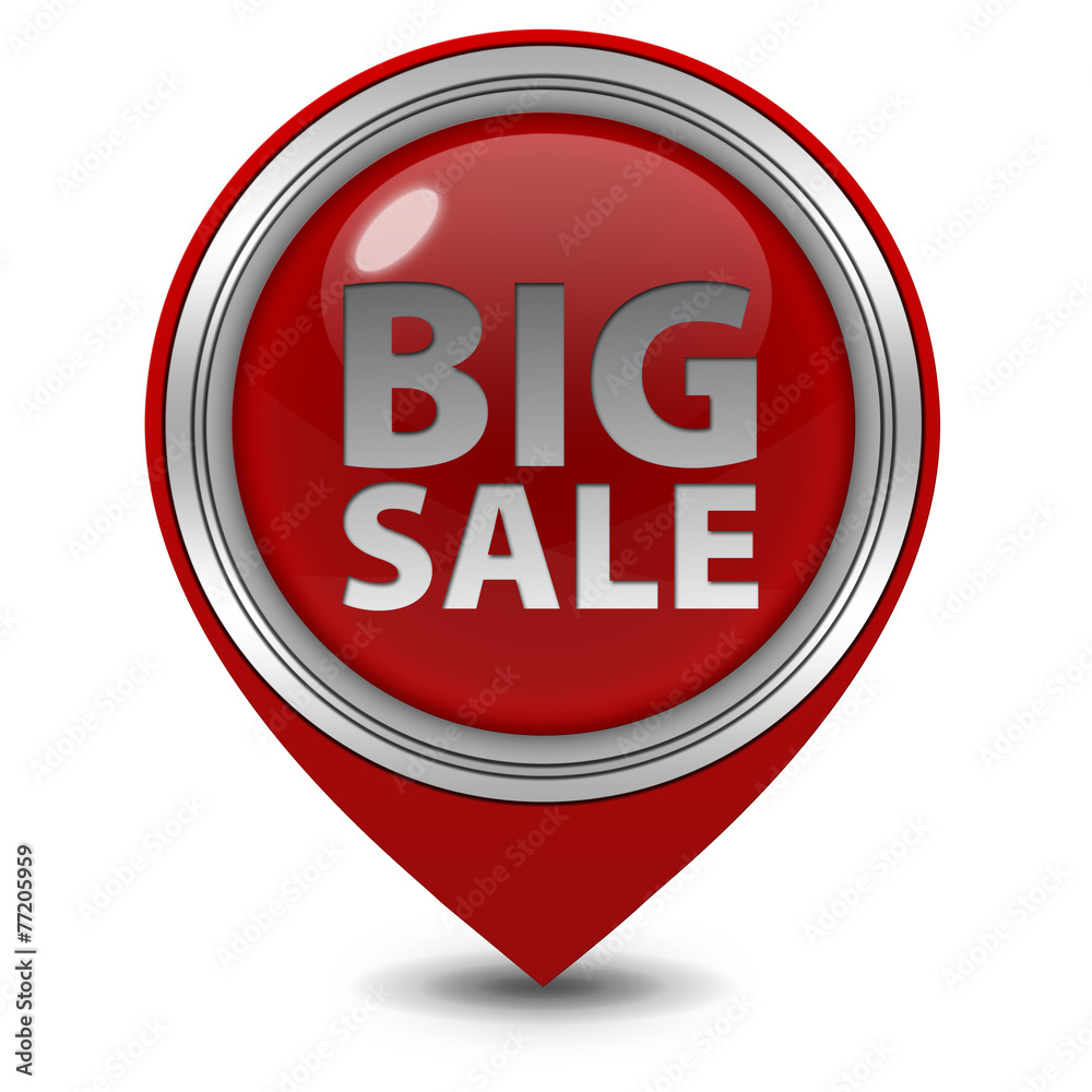 Big sale pointer icon on white background Big sale pointer icon on white background