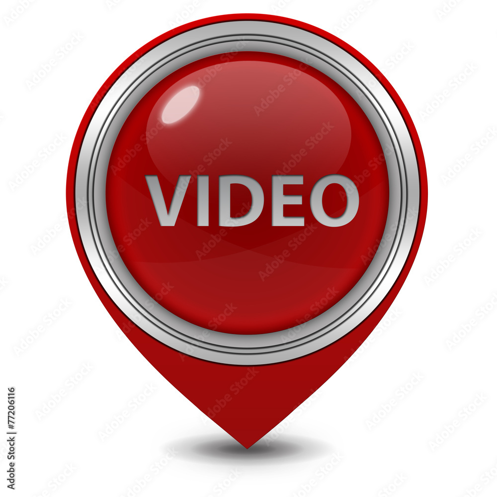 video pointer icon on white background video pointer icon on white background