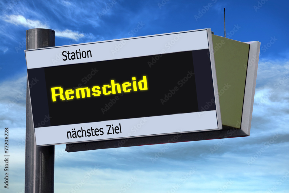 Anzeigetafel 6 - Remscheid