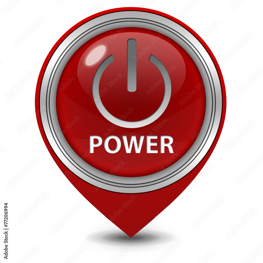power pointer icon on white background power pointer icon on white background