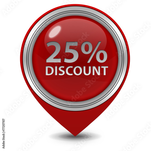 Free Download Discount 25 pointer icon on white background - GFXLoad