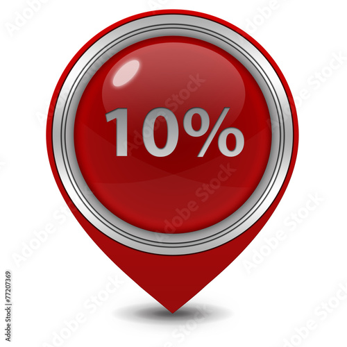 Free Download Ten percent pointer icon on white background - GFXLoad