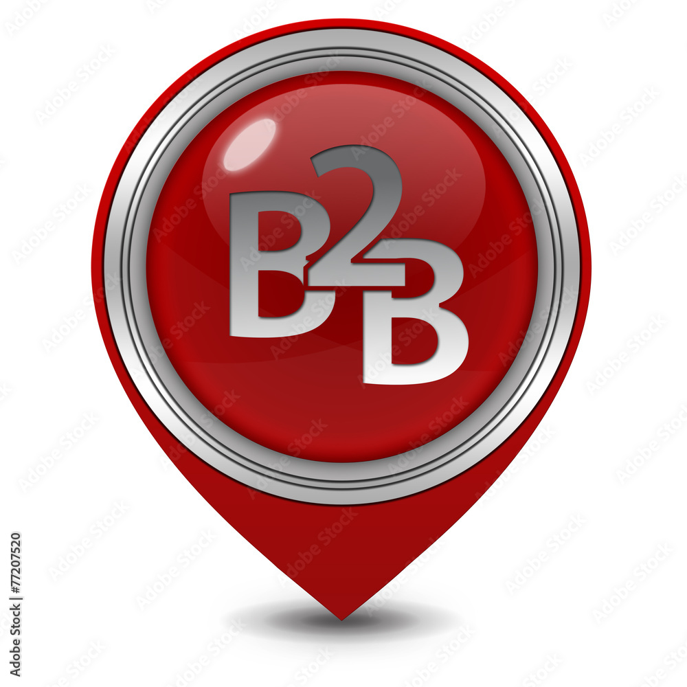 B2B pointer icon on white background B2B pointer icon on white background