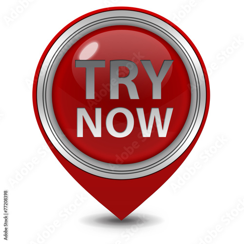Try now pointer icon on white background Free Download Try now pointer icon on white background - GFXLoad