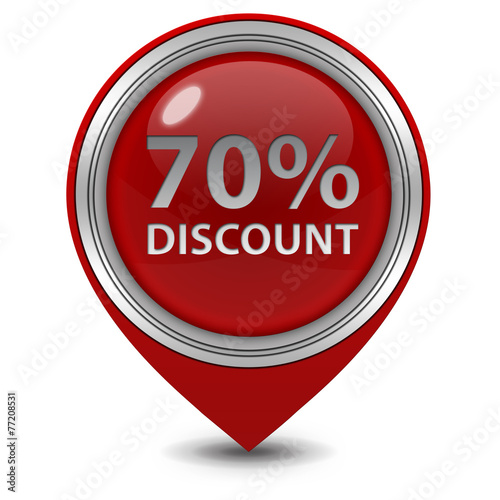 Discount seventy percent pointer icon on white background Free Download Discount seventy percent pointer icon on white background - GFXLoad