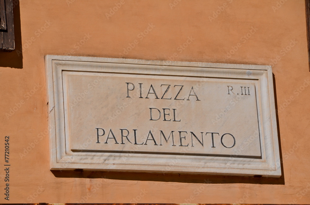 Naklejka premium Piazza del Parlamento in Rome