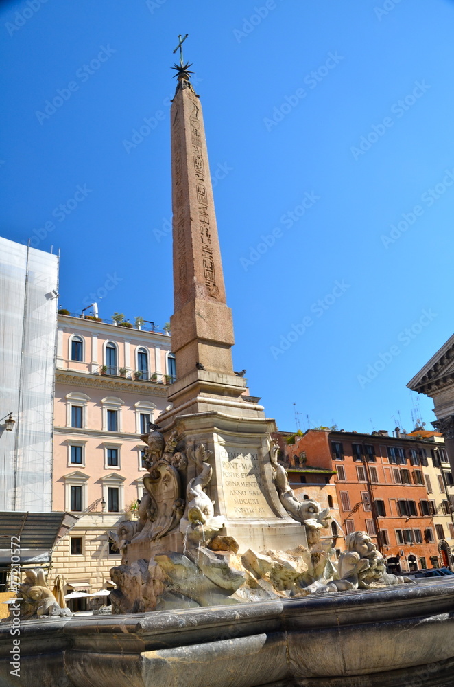 Fountain in Piazza della Rotonda in Rome
