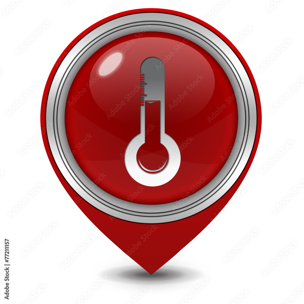 Temperature pointer icon on white background Temperature pointer icon on white background