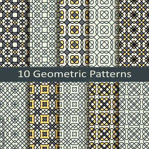 set of ten geometric patterns