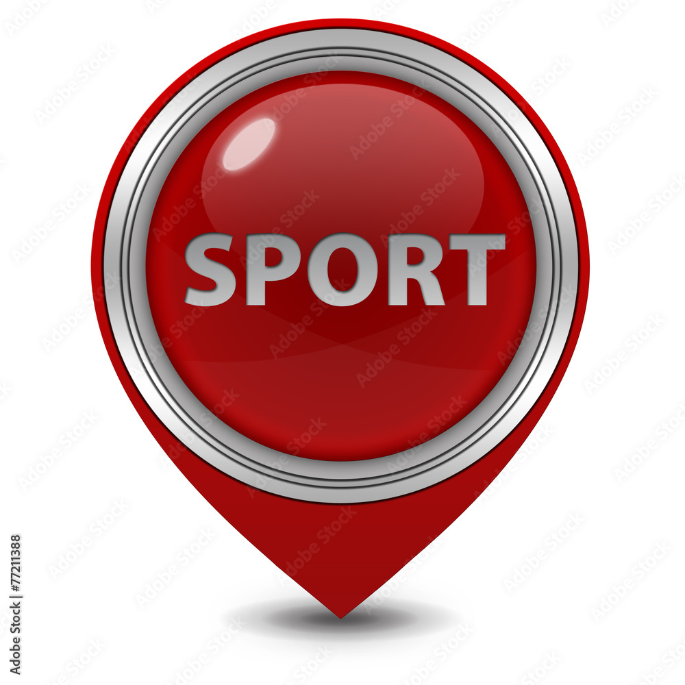 Sport pointer icon on white background Sport pointer icon on white background