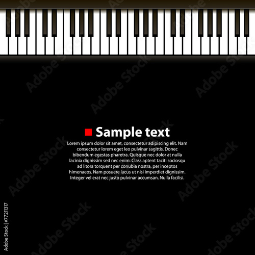 Canvas Print Piano background art music banner