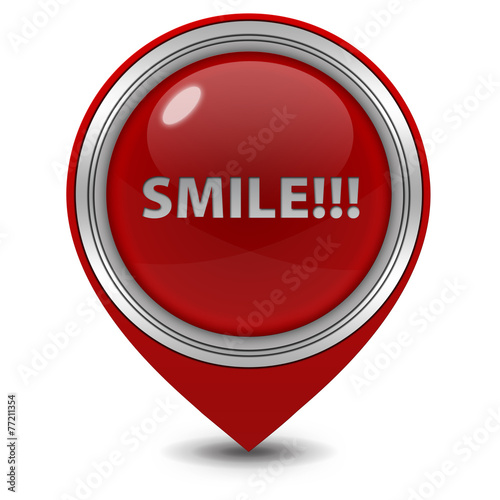 Smile pointer icon on white background