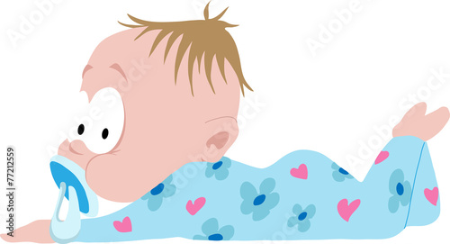 Cute lying baby