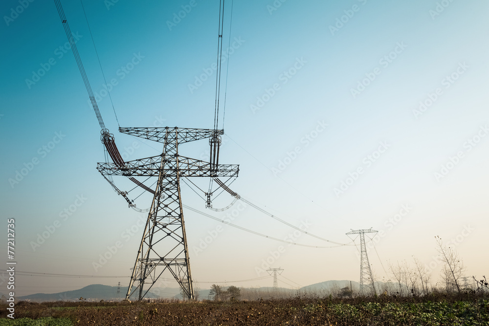strong high voltage electric tower