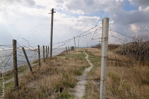 Barbed wire in the fortress of Kerch (Fort Totleben) photo