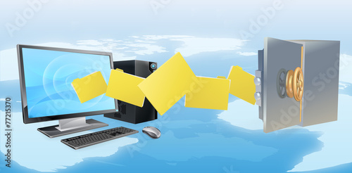 Computer safe secure transfer backup