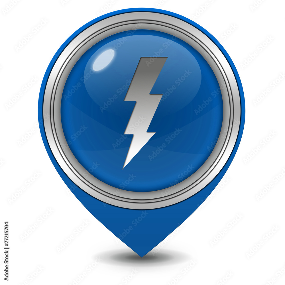 Bolt pointer icon on white background