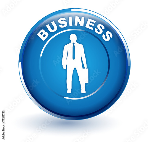 business sur bouton bleu photo