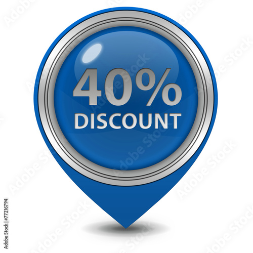 Free Download Discount forty percent pointer icon on white background - GFXLoad