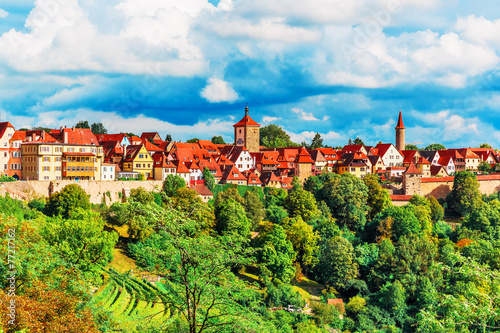 Panorama of Rothenburg ob der Tauber, Germany