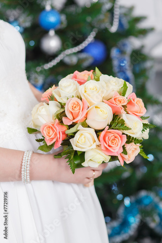 Wedding bouquet in hands