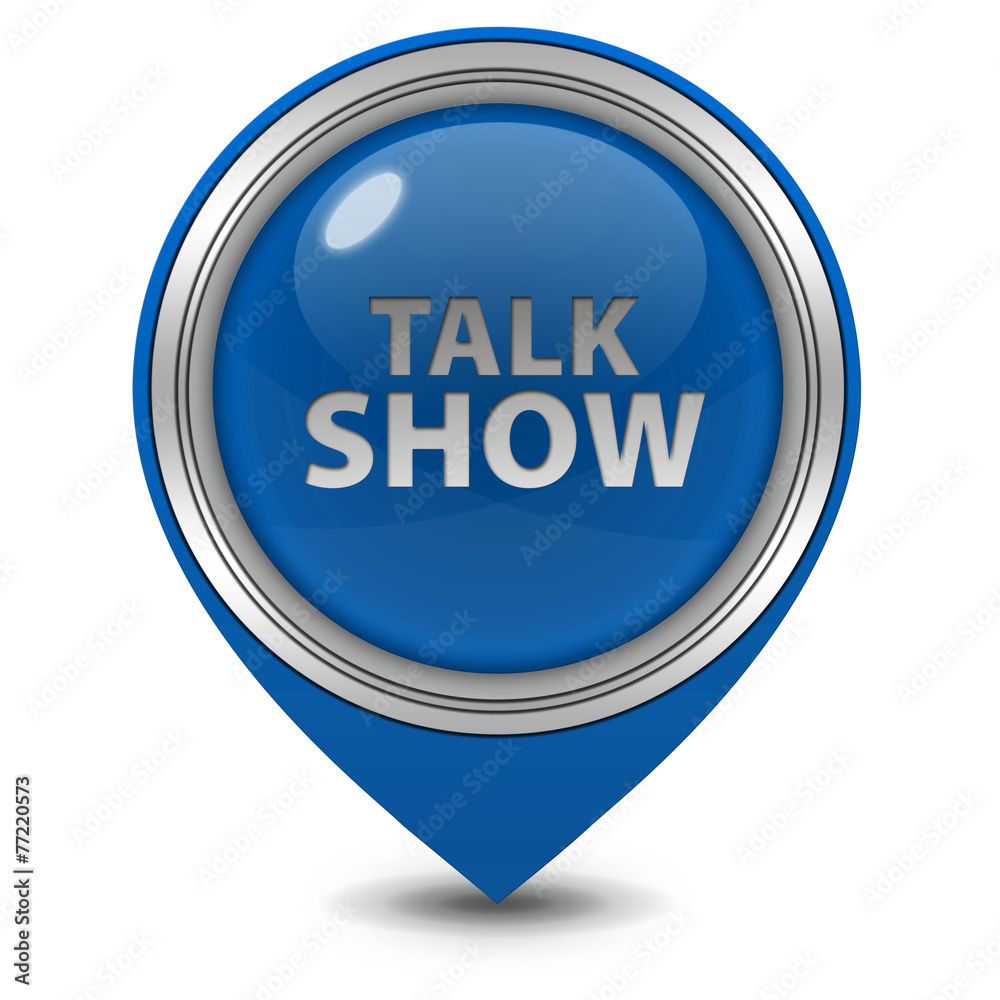 Talk Show pointer icon on white background Talk Show pointer icon on white background