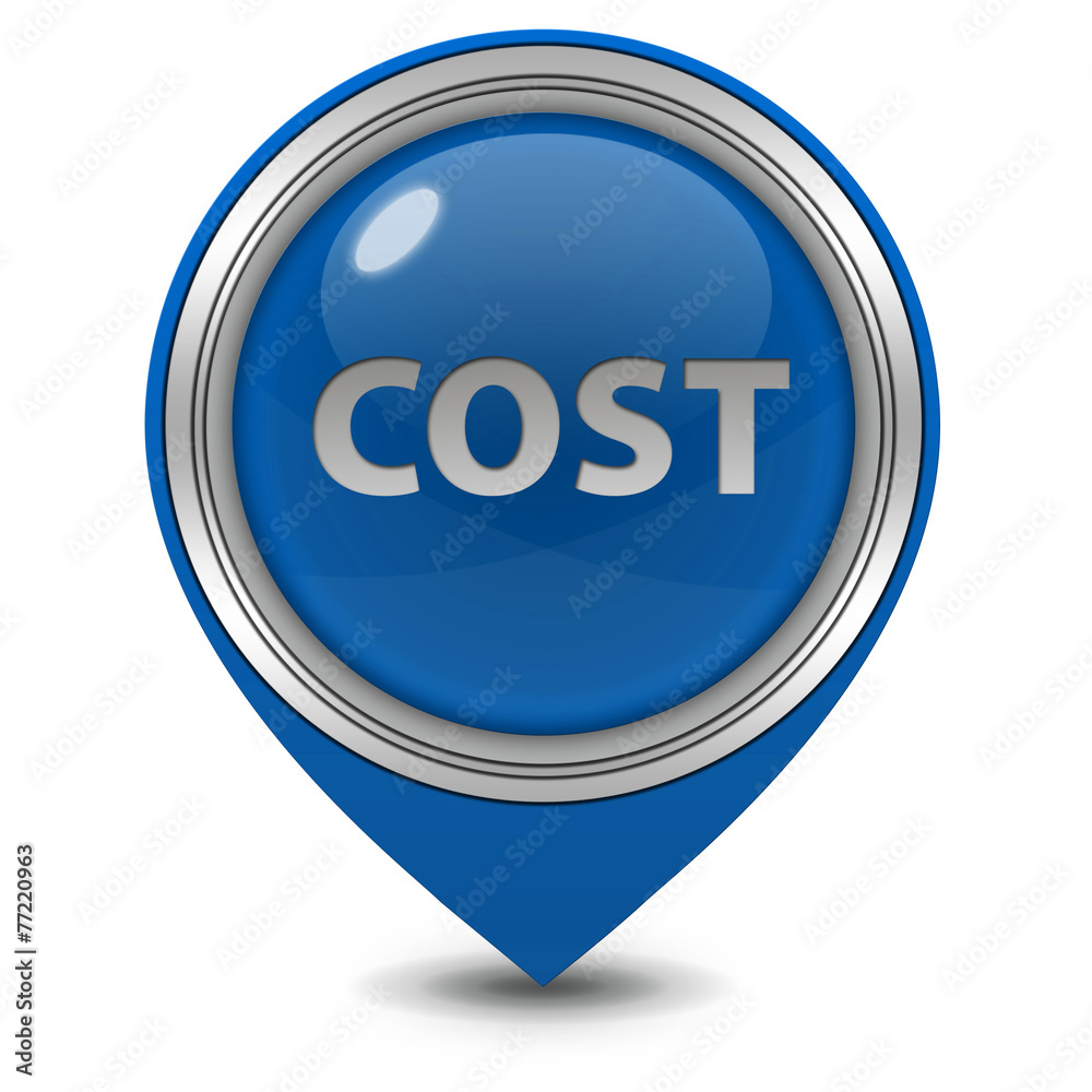 Cost pointer icon on white background Cost pointer icon on white background