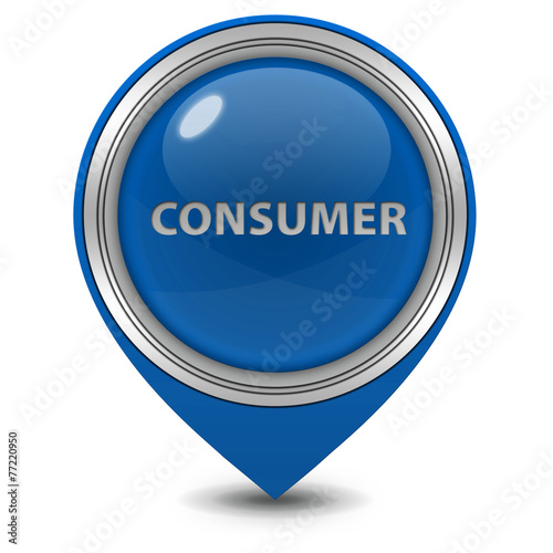 Consumer pointer icon on white background