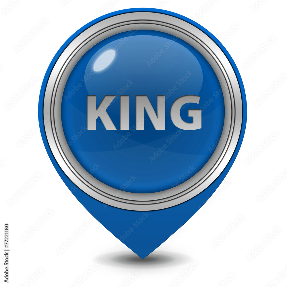 King pointer icon on white background King pointer icon on white background