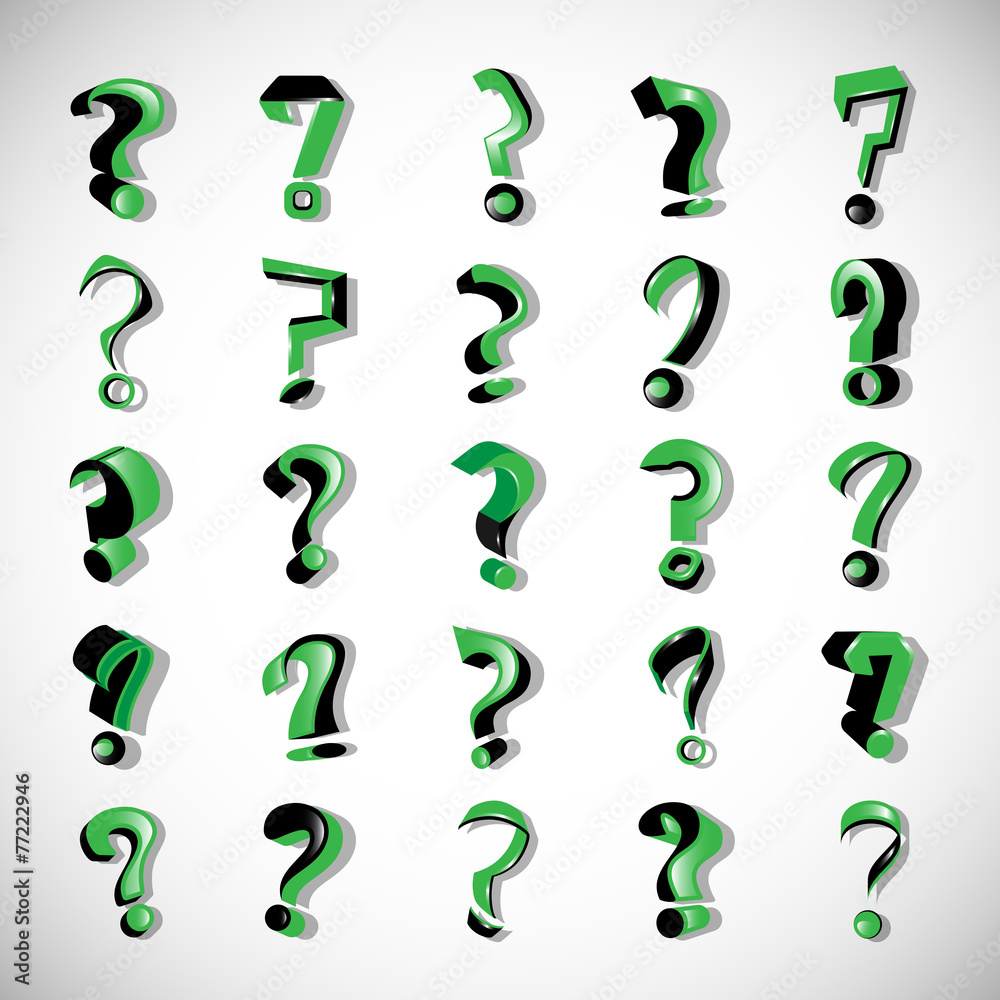 Question Mark Icons Set - Vector Illustration Question Mark Icons Set - Vector Illustration
