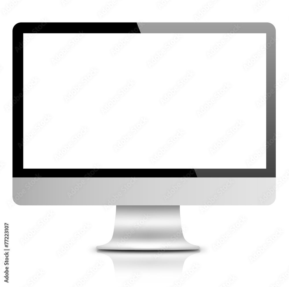 Modern LCD computer monitor (LCD display panel) isolated Modern LCD computer monitor (LCD display panel) isolated