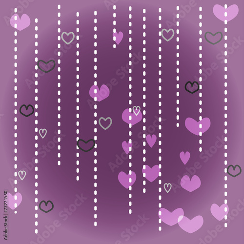 white and purple heart