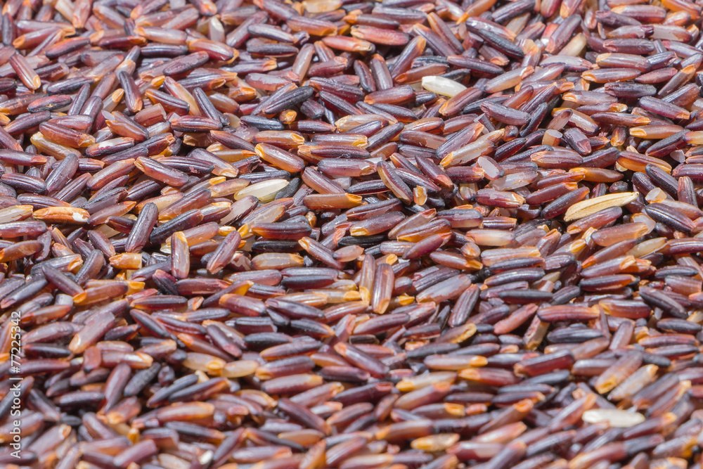 Close-up  brown rice background