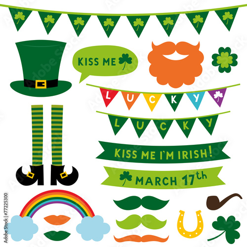 St. Patrick's Day design elements set