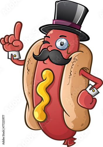 Hot Dog Gentleman Cartoon Character