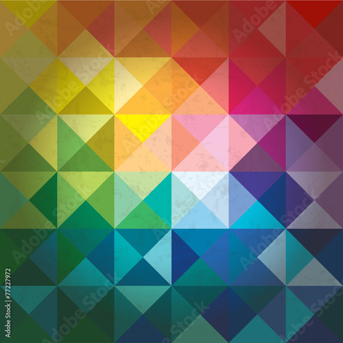 Colorful Triangles Abstract Background - Vector