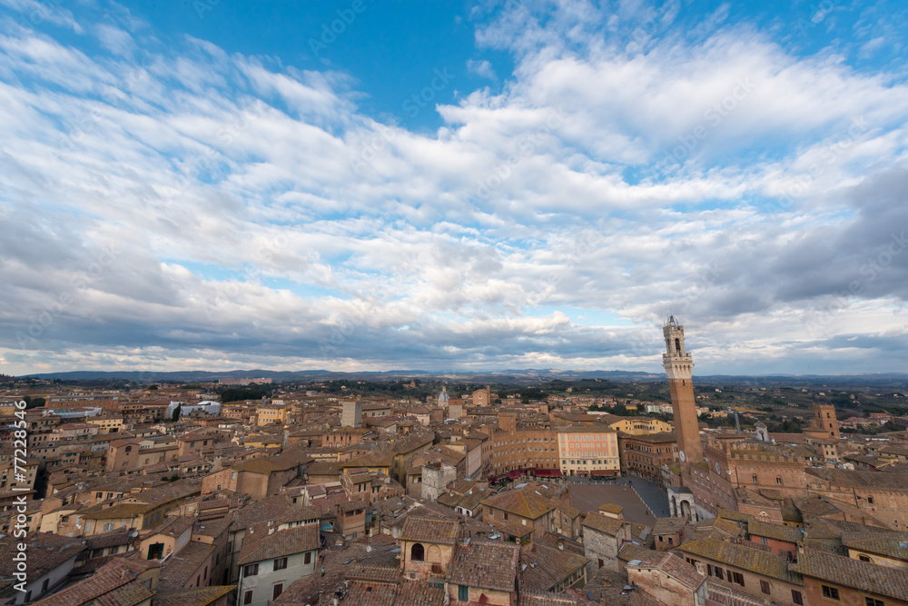 Siena e la Torre del Mangia, Toscana
