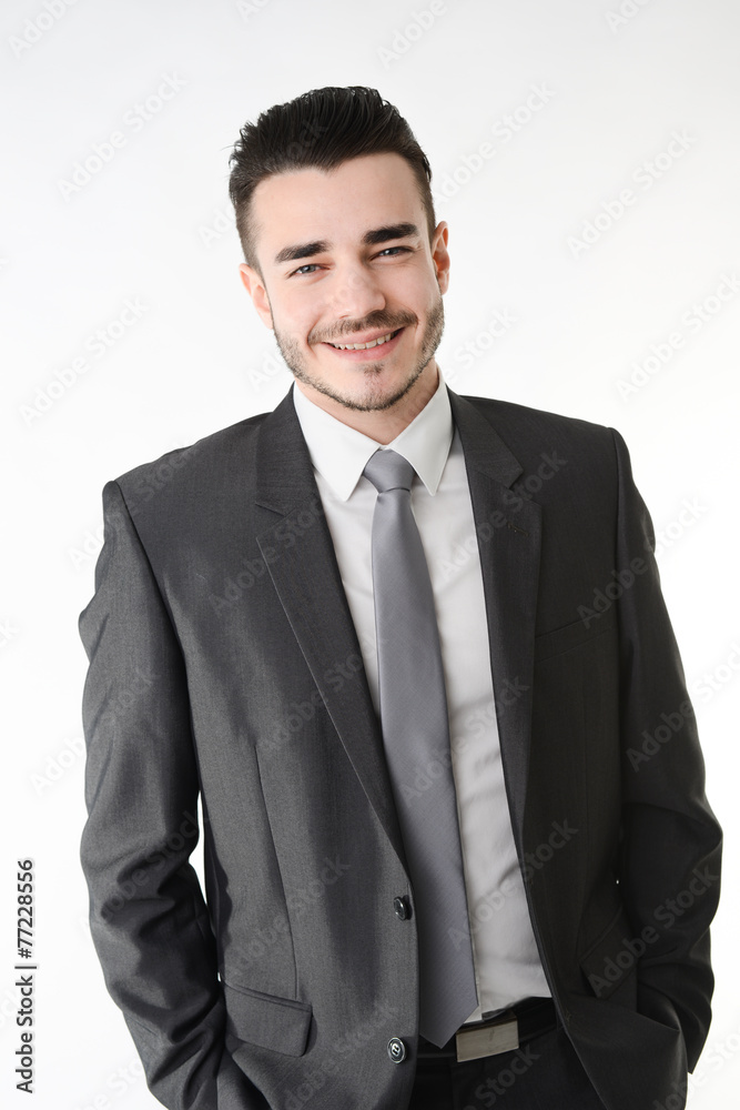 isolated young business man on white background isolated young business man on white background